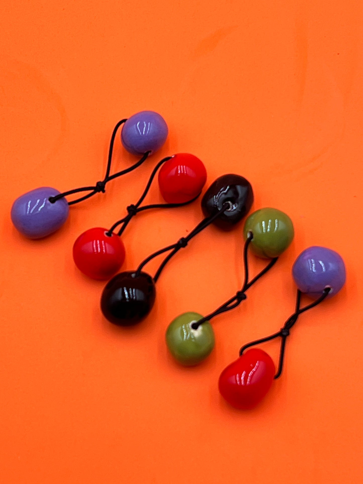 Beady Hair Bobble Blue and Orange