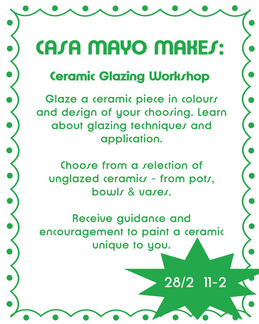 Ceramic Glazing Workshop 28/2