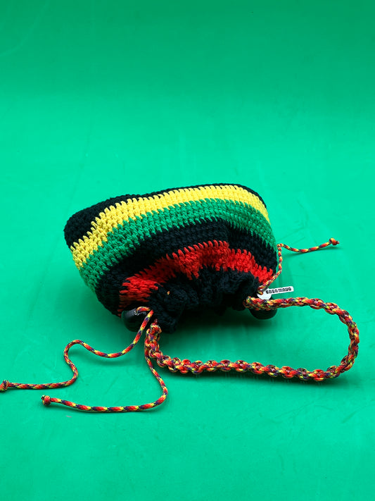 Bug Bag Black with Red, Green and Yellow Stripes