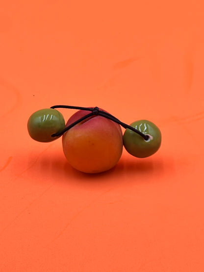 Beady Hair Bobble Black and Green